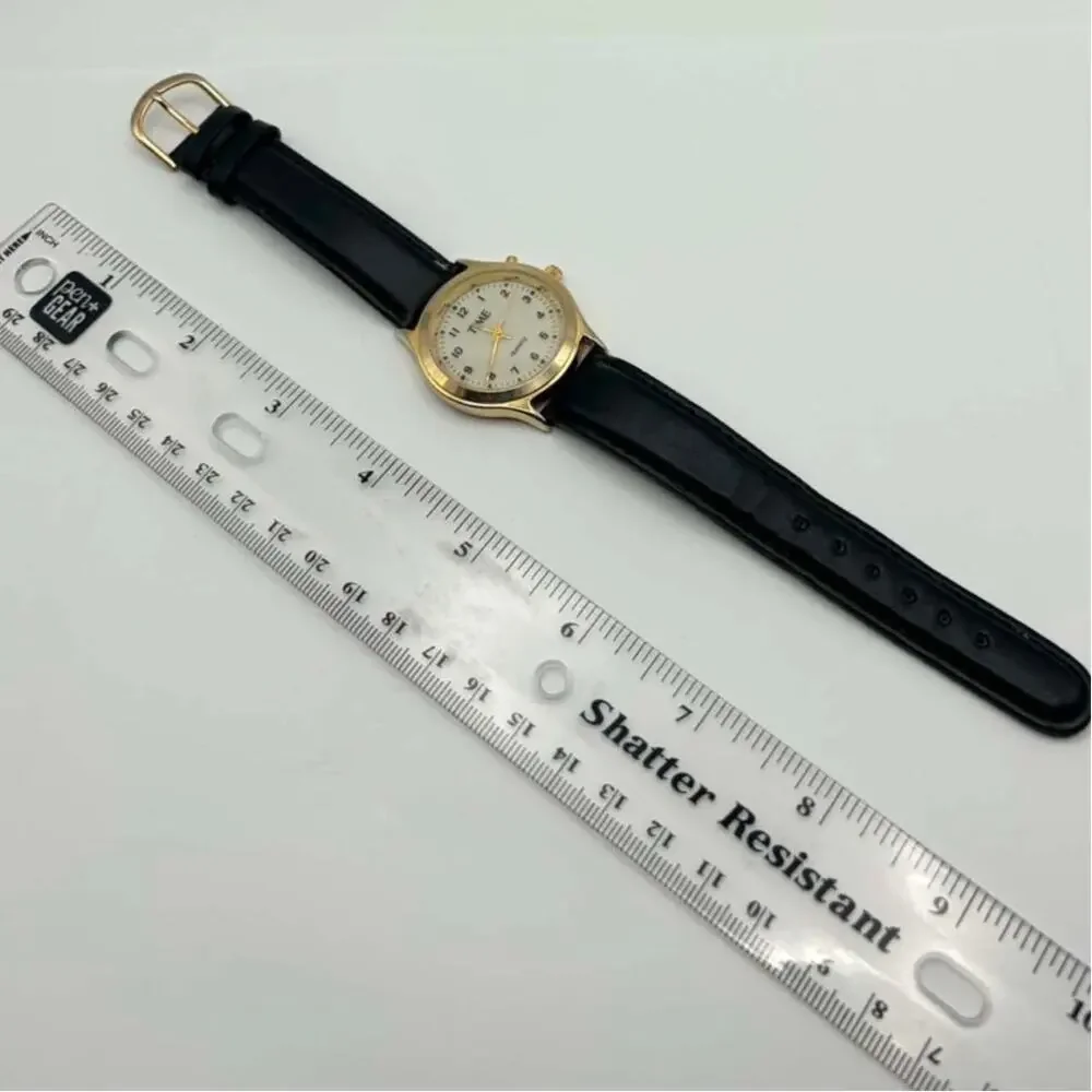 Gold & Black Time Men's Watch
